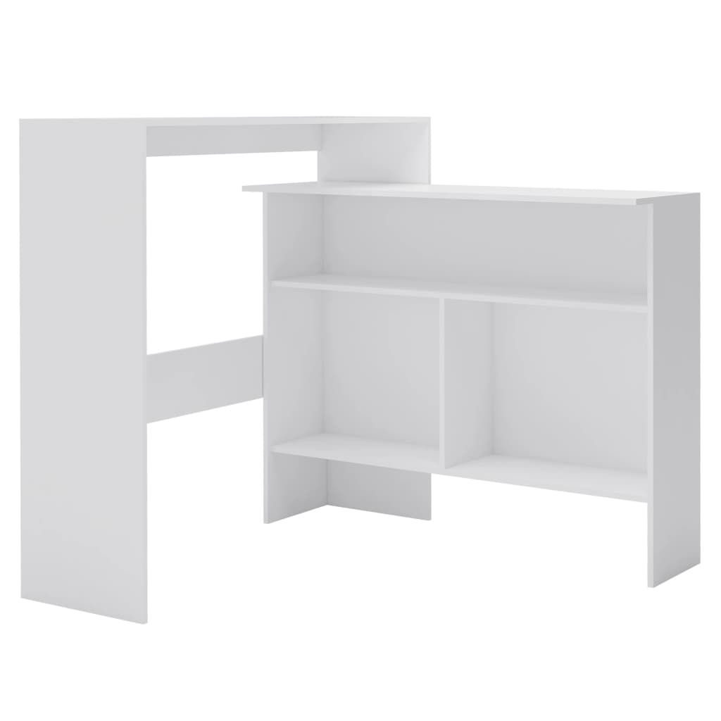 Tavolo da Bar a 2 Livelli Bianco 130x40x120 vidaXL