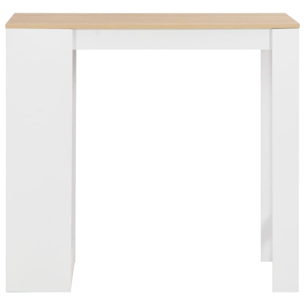 Tavolo da Bar con Ripiano Bianco 110x50x103 cm vidaXL