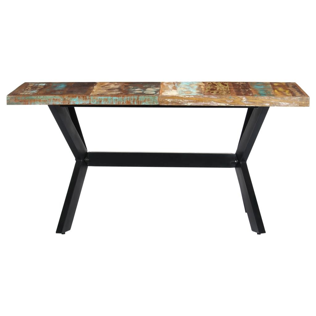 Tavolo da Pranzo 160x80x75 cm in Legno Massello di Recupero vidaXL