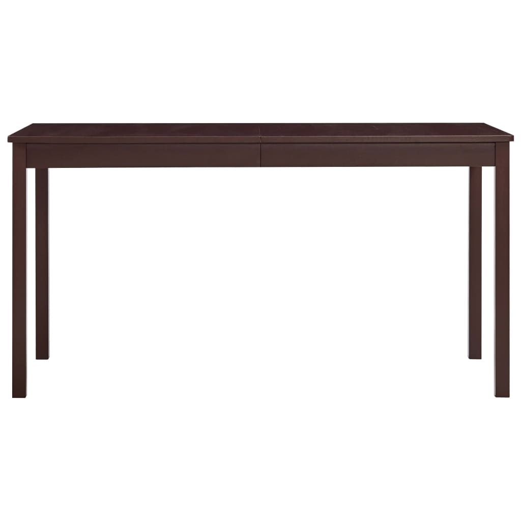 Tavolo da Pranzo Marrone Scuro 140x70x73 cm in Legno di Pino vidaXL
