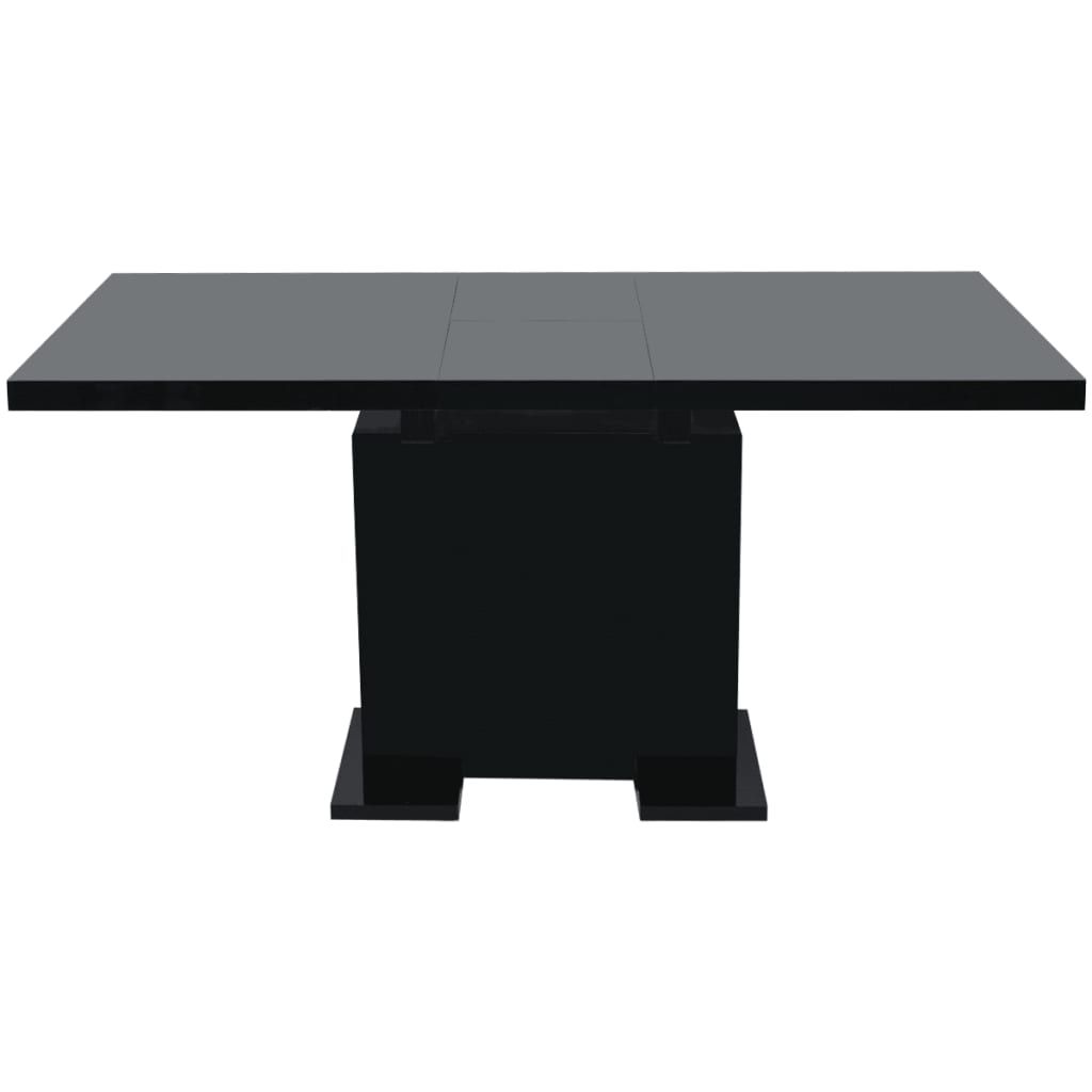 Tavolo da Pranzo Estensibile Nero Lucido vidaXL