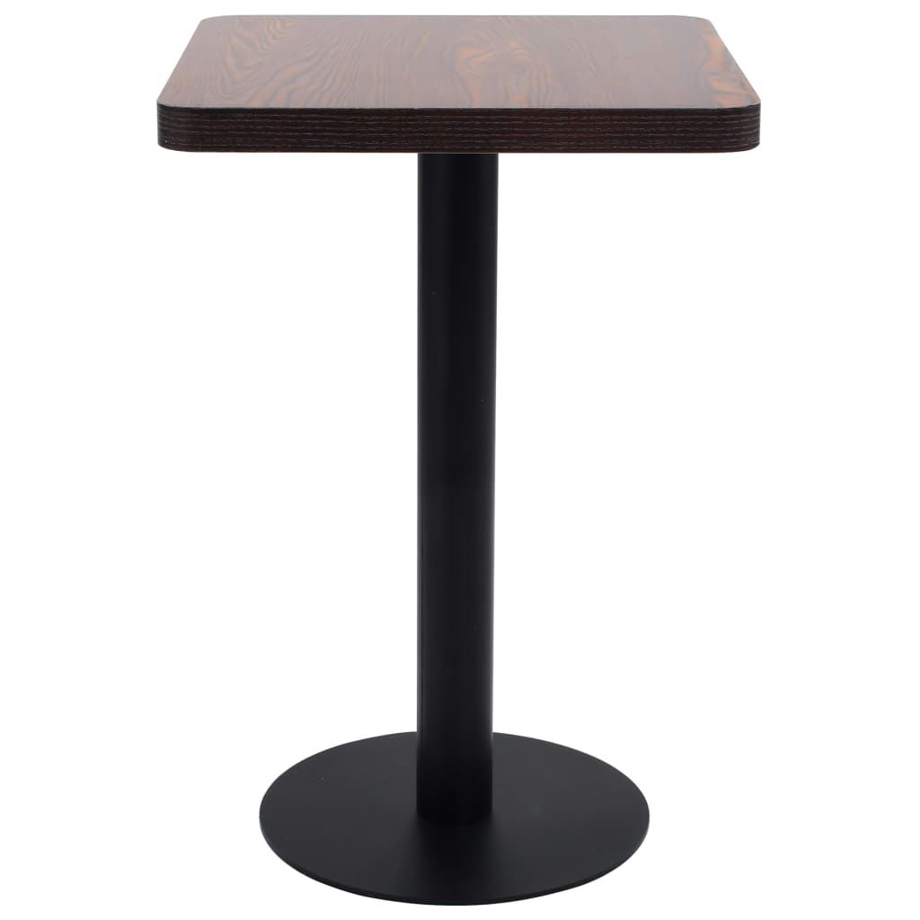 Tavolo da Bistrot Marrone Scuro 50x50 cm in MDF vidaXL