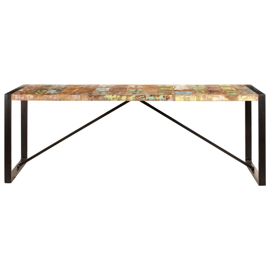 Tavolo da Pranzo 220x100x75 cm Legno Massello di Recupero vidaXL