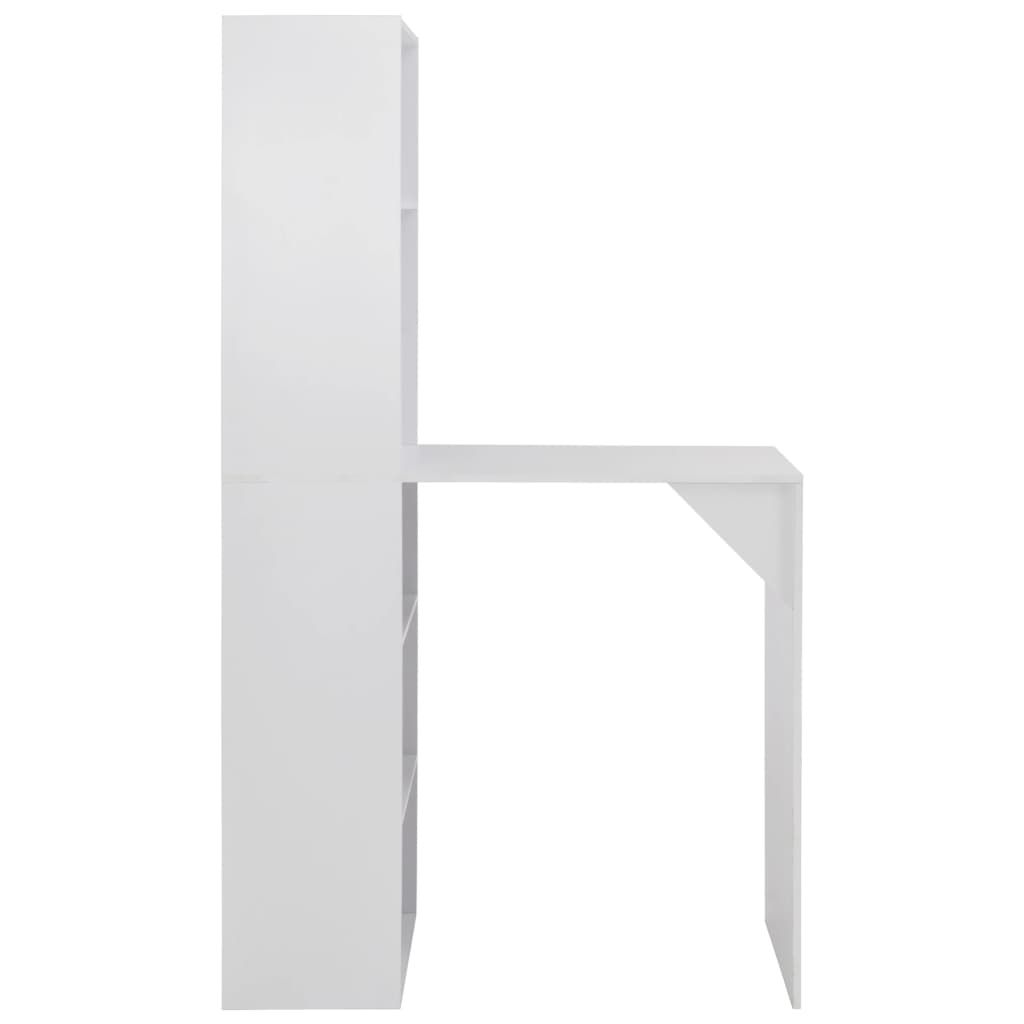 Tavolo da Bar con Mobiletto Bianco 115x59x200 cm vidaXL