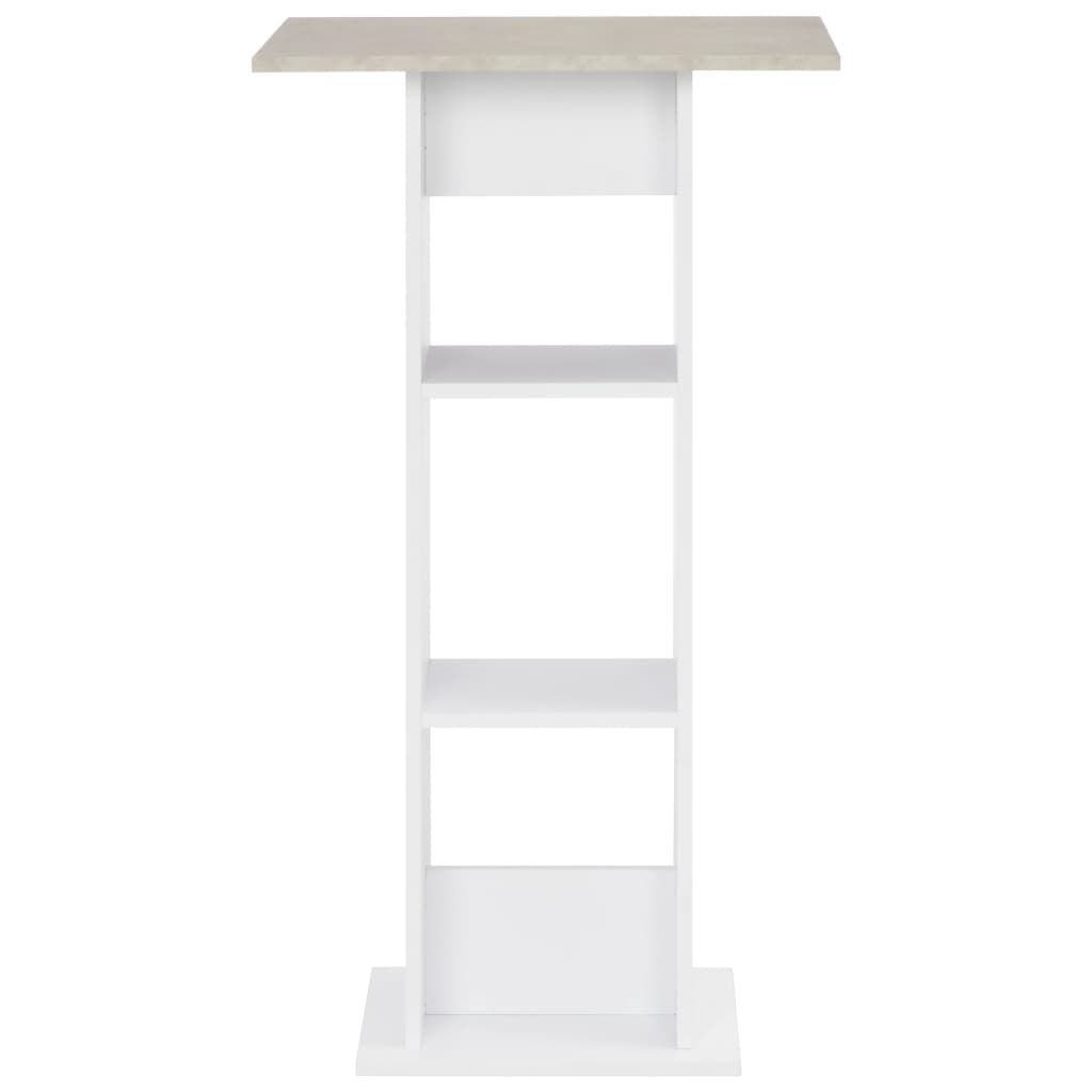 Tavolo da Bar Bianco e Cemento 60x60x110 cm vidaXL