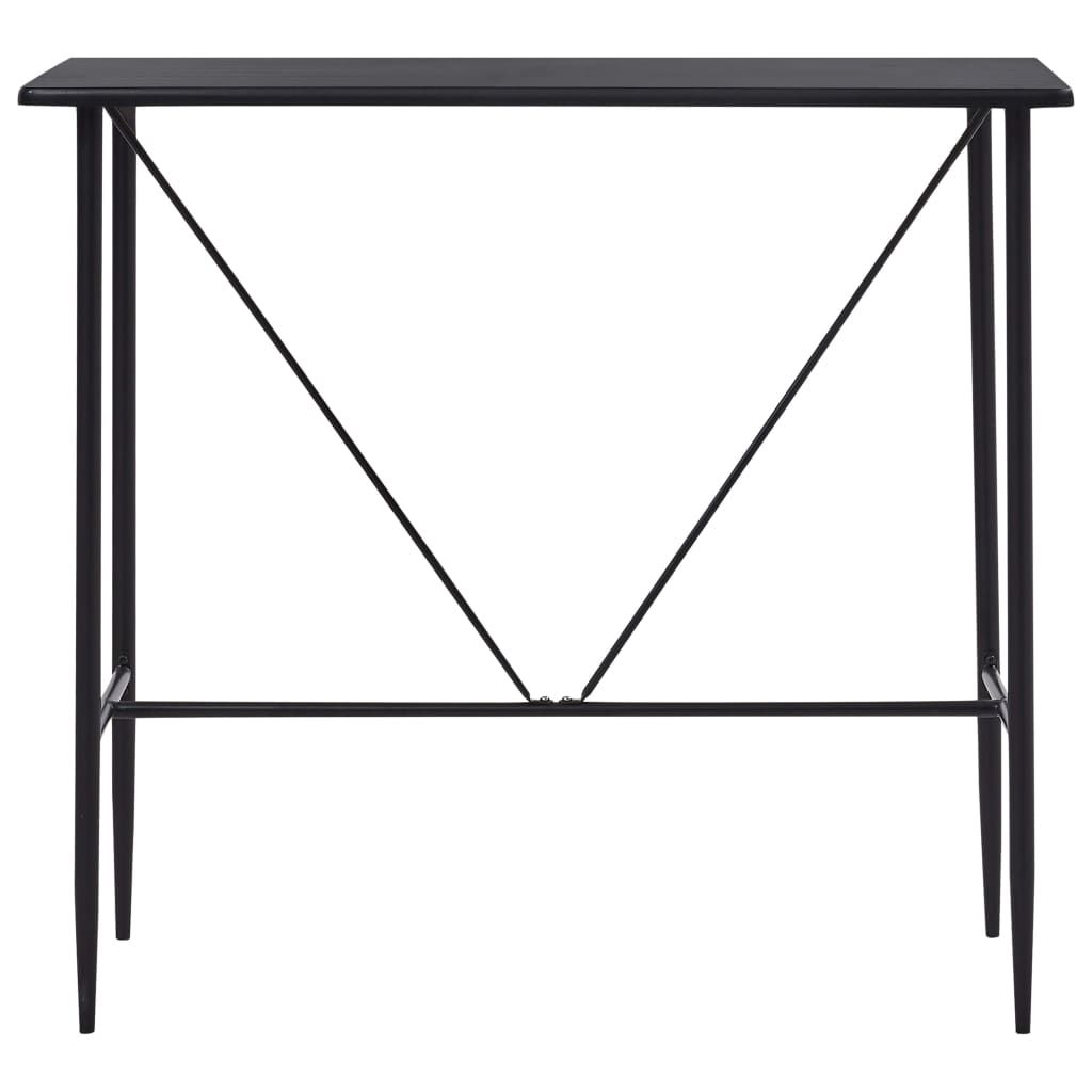 Tavolo da Bar Nero 120x60x110 cm in MDF vidaXL