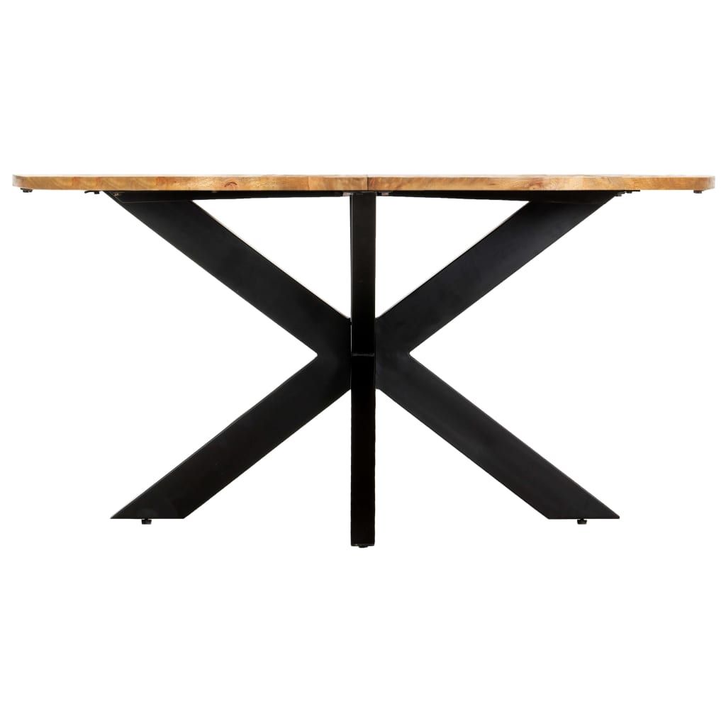Tavolo da Pranzo Rotondo 150x76cm in Legno Massello di Mango vidaXL