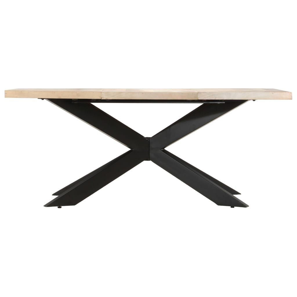 Tavolo da Pranzo 180x90x76 cm in Massello di Mango Sbiancato vidaXL