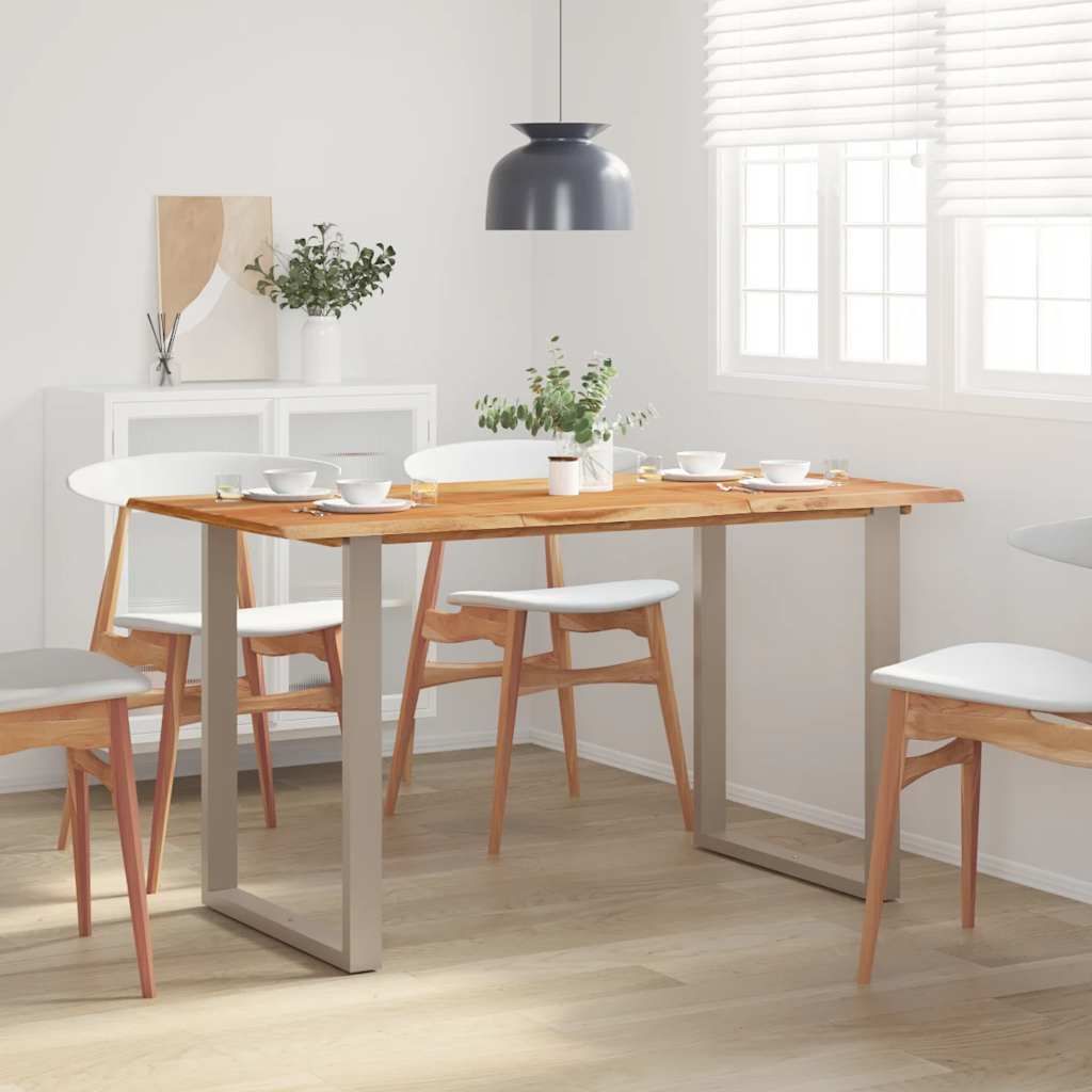 Tavolo da Pranzo 140x70x76 cm in Legno Massello di Acacia vidaXL