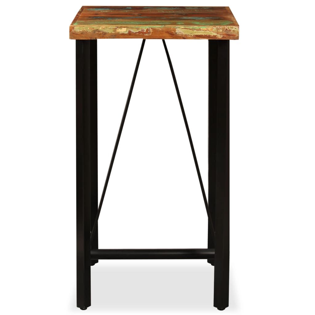 Tavolo da Bar in Legno Massello di Recupero 60x60x107 cm vidaXL