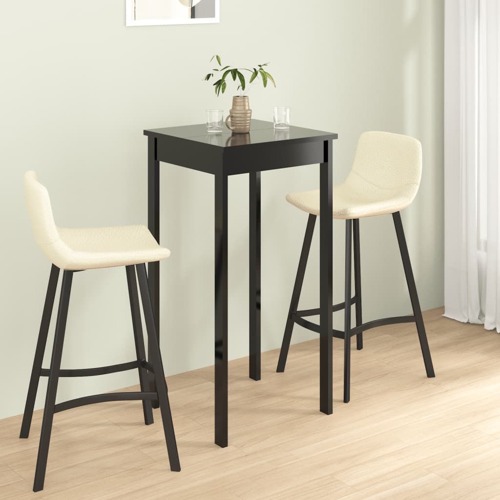 Tavolo da Bar in MDF Nero 55x55x107 cm vidaXL