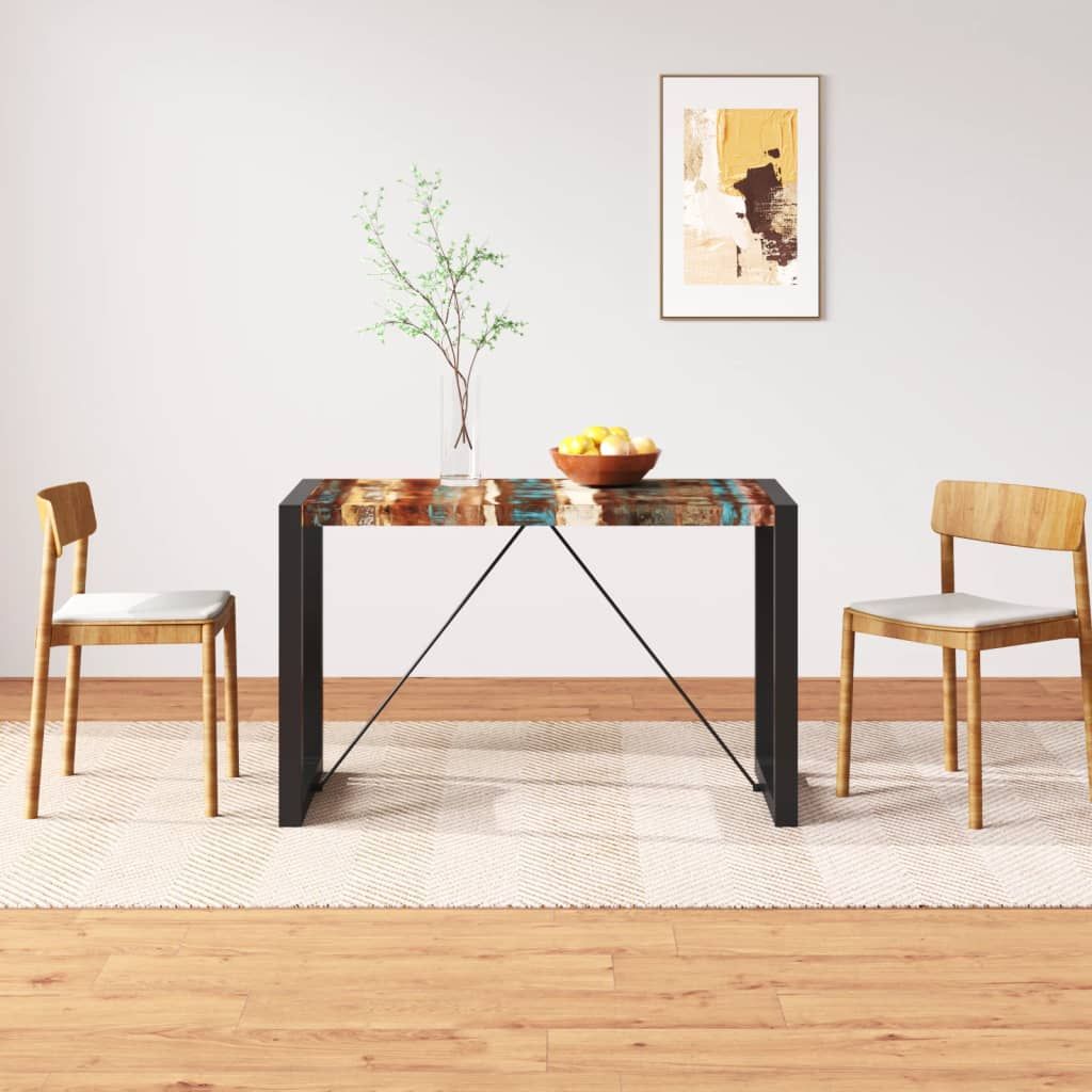 Tavolo da Pranzo in Legno Massello Anticato 120 cm vidaXL