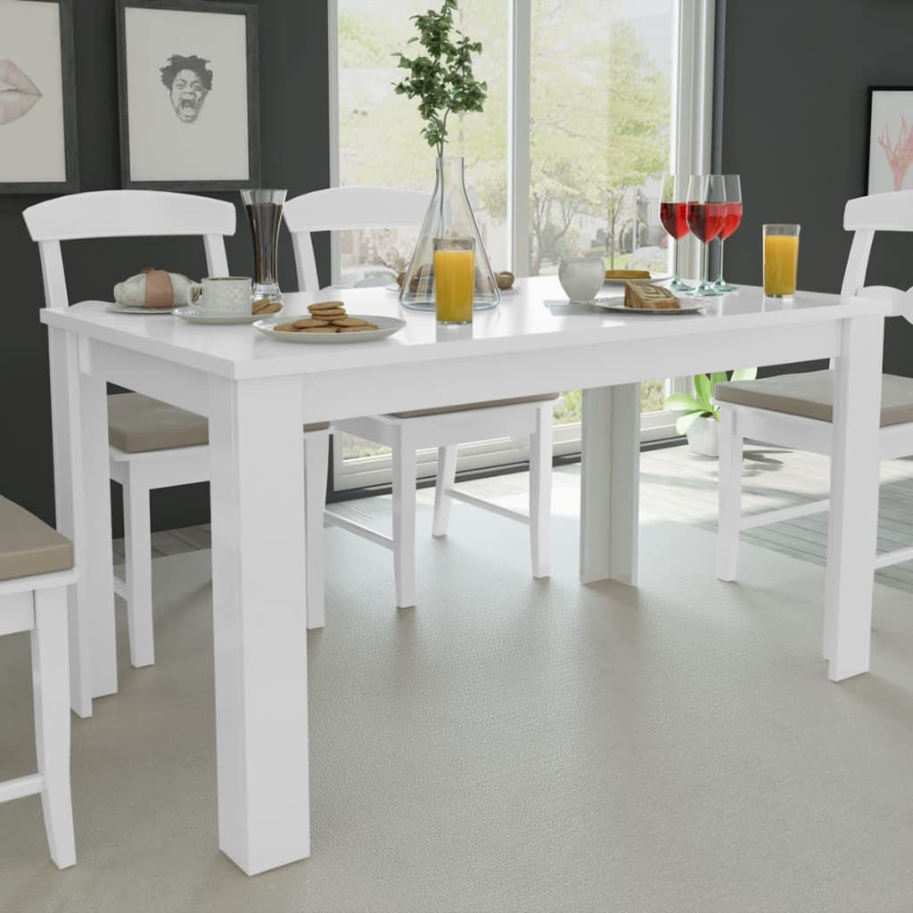 Tavolo da Pranzo 140x80x75 cm Bianco vidaXL