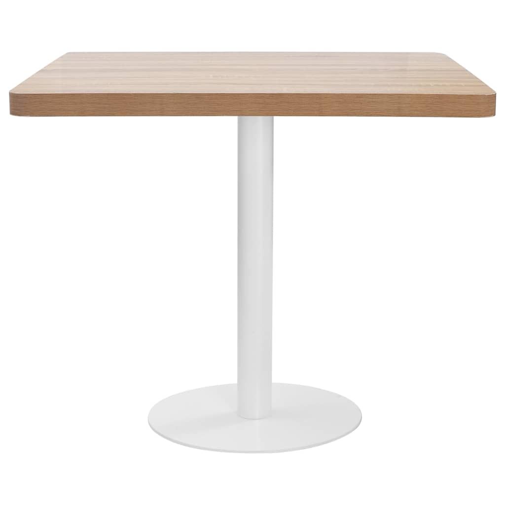 Tavolo da Bistrot Marrone Chiaro 80x80 cm in MDF vidaXL