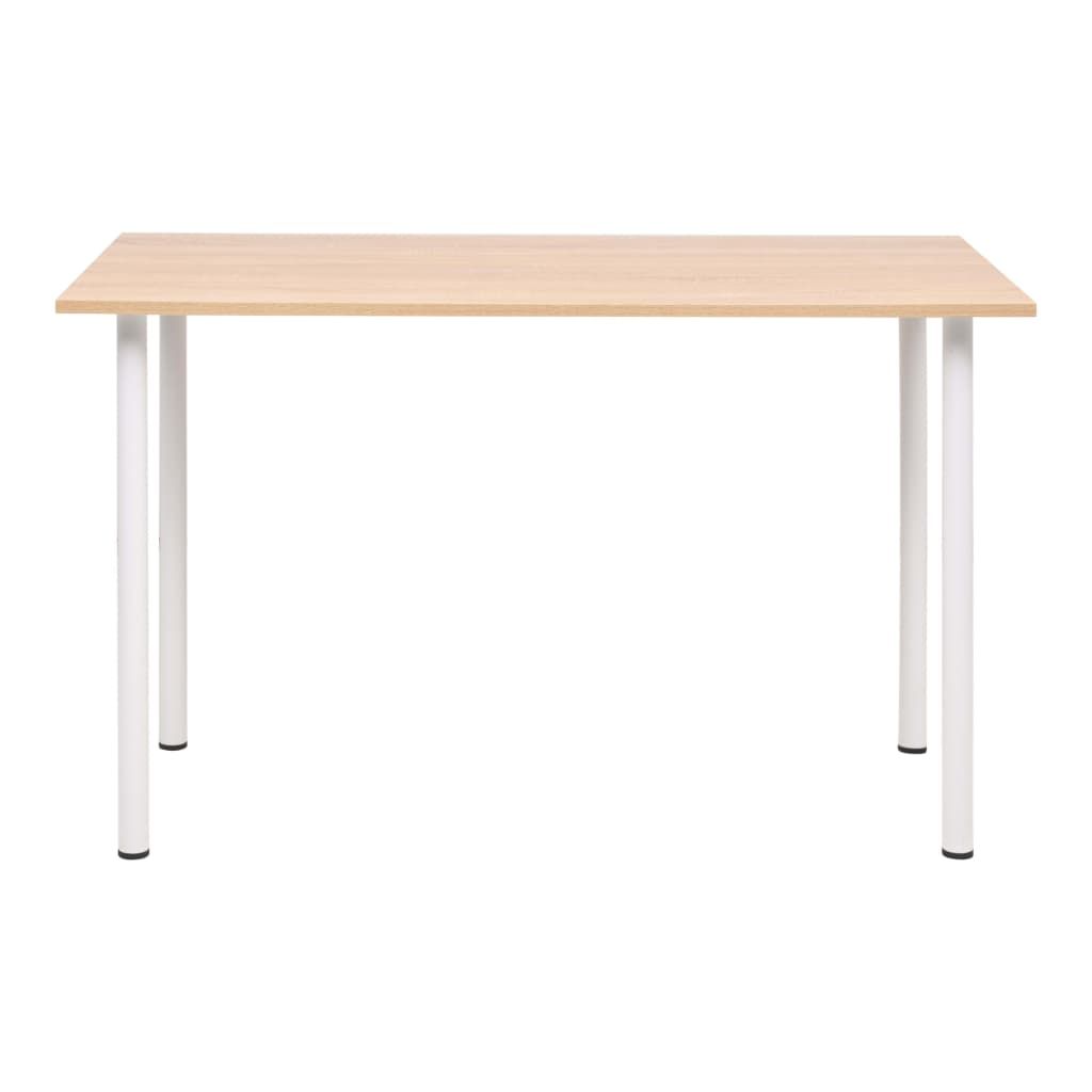 Tavolo da Pranzo 120x60x73 cm Rovere e Bianco vidaXL