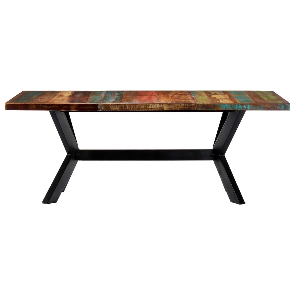 Tavolo da Pranzo 200x100x75 cm in Legno Massello di Recupero vidaXL
