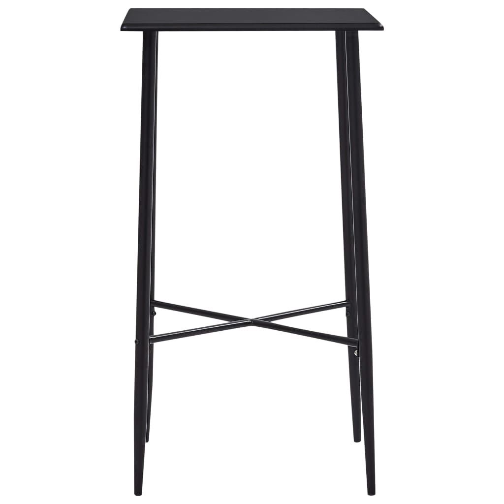 Tavolo da Bar Nero 60x60x111 cm in MDF vidaXL