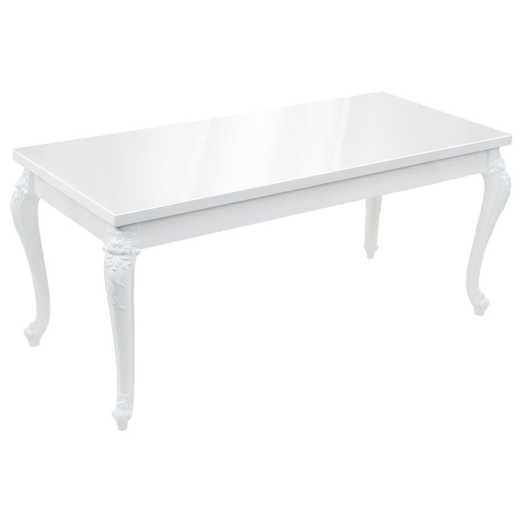 Tavolo da Pranzo 179x89x81 cm Bianco Lucido vidaXL