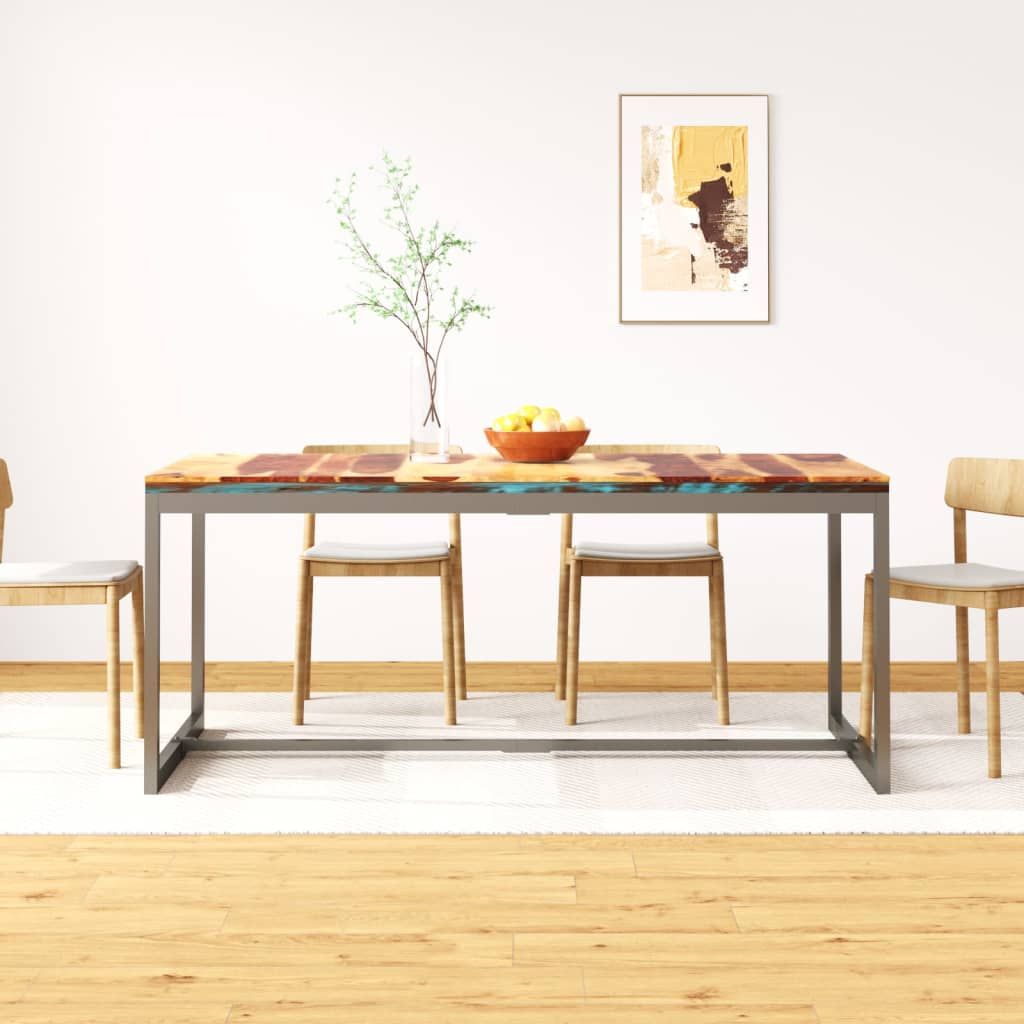 Tavolo da Pranzo in Legno Massello di Acacia e Acciaio 180 cm vidaXL