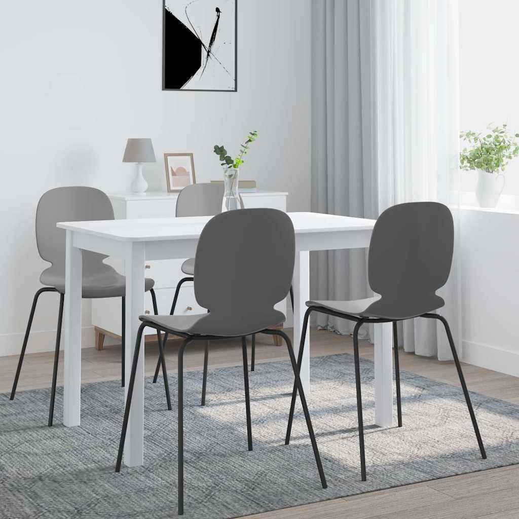 Tavolo da Pranzo Bianco 114x71x75cm in Legno Massello di Hevea vidaXL
