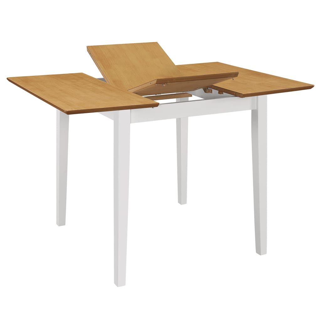Tavolo da Pranzo Estensibile Bianco (80-120)x80x74 cm in MDF vidaXL