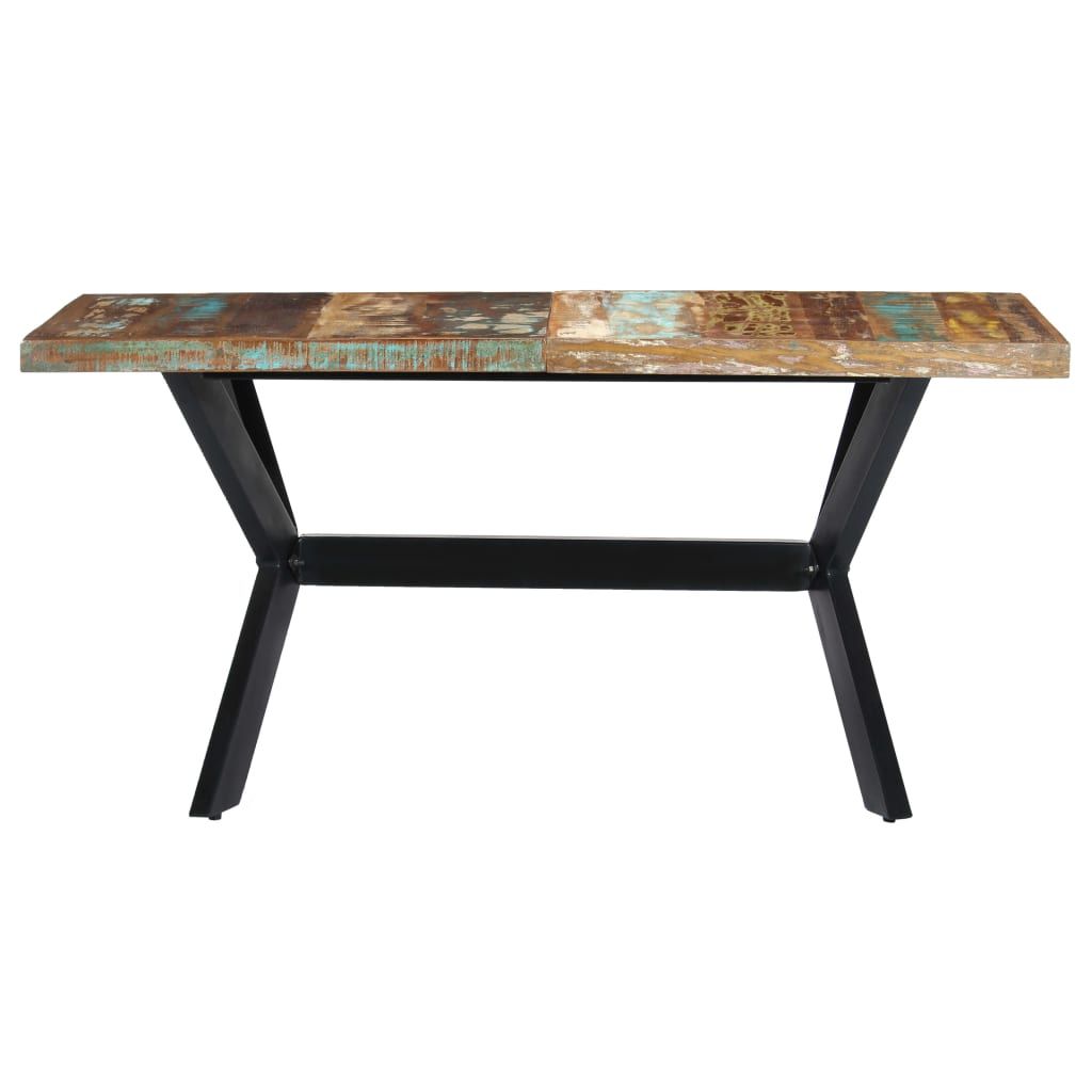 Tavolo da Pranzo 140x70x75 cm in Legno Massello di Recupero vidaXL