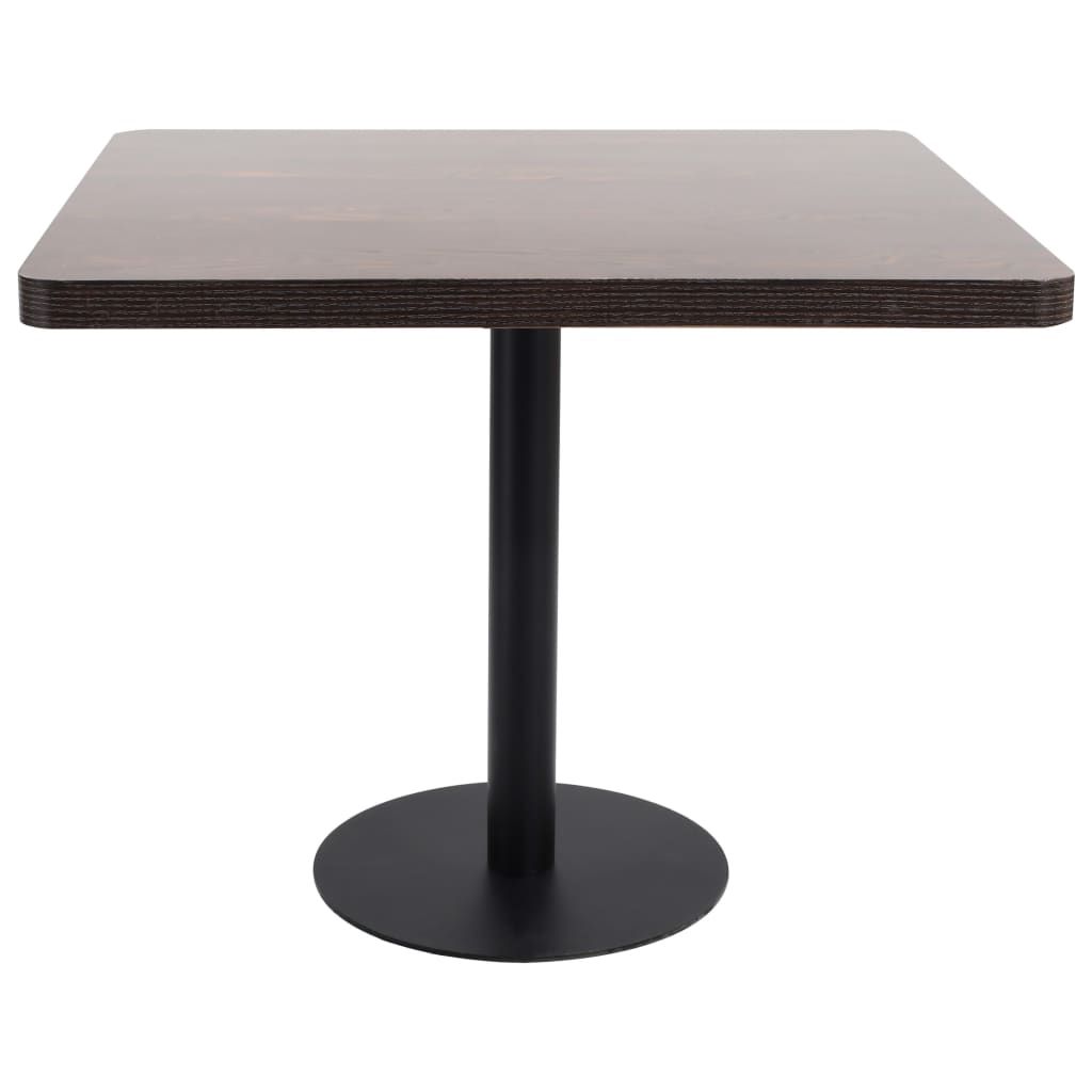 Tavolo da Bistrò Marrone Scuro 80x80 cm in MDF vidaXL
