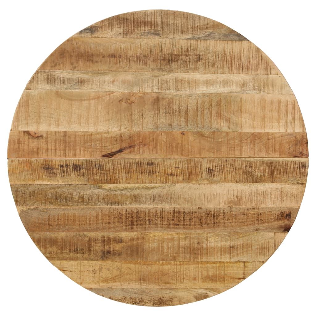 Tavolo da Pranzo in Massello di Mango Grezzo e Acciaio 120x77cm vidaXL