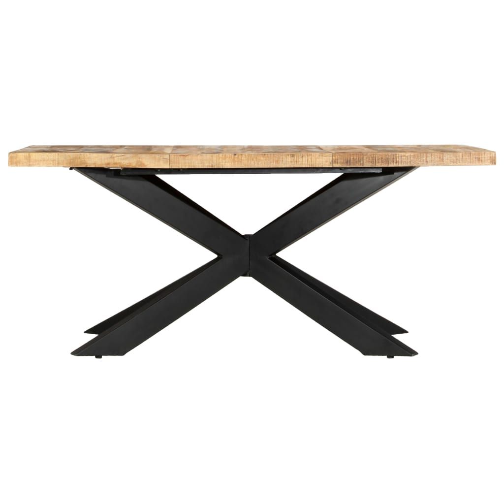 Tavolo da Pranzo 180x90x76 cm in Legno Massello di Mango Grezzo vidaXL