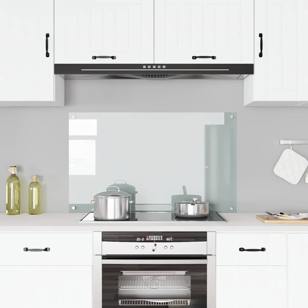 Paraschizzi per Cucina Trasparente 100x60 cm in Vetro Temperato vidaXL