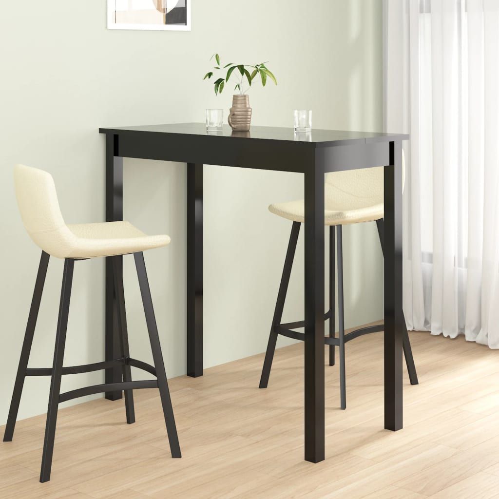 Tavolo da Bar in MDF Nero 115x55x107 cm vidaXL