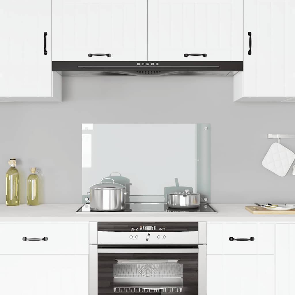 Paraschizzi per Cucina Trasparente 80x50 cm in Vetro Temperato vidaXL