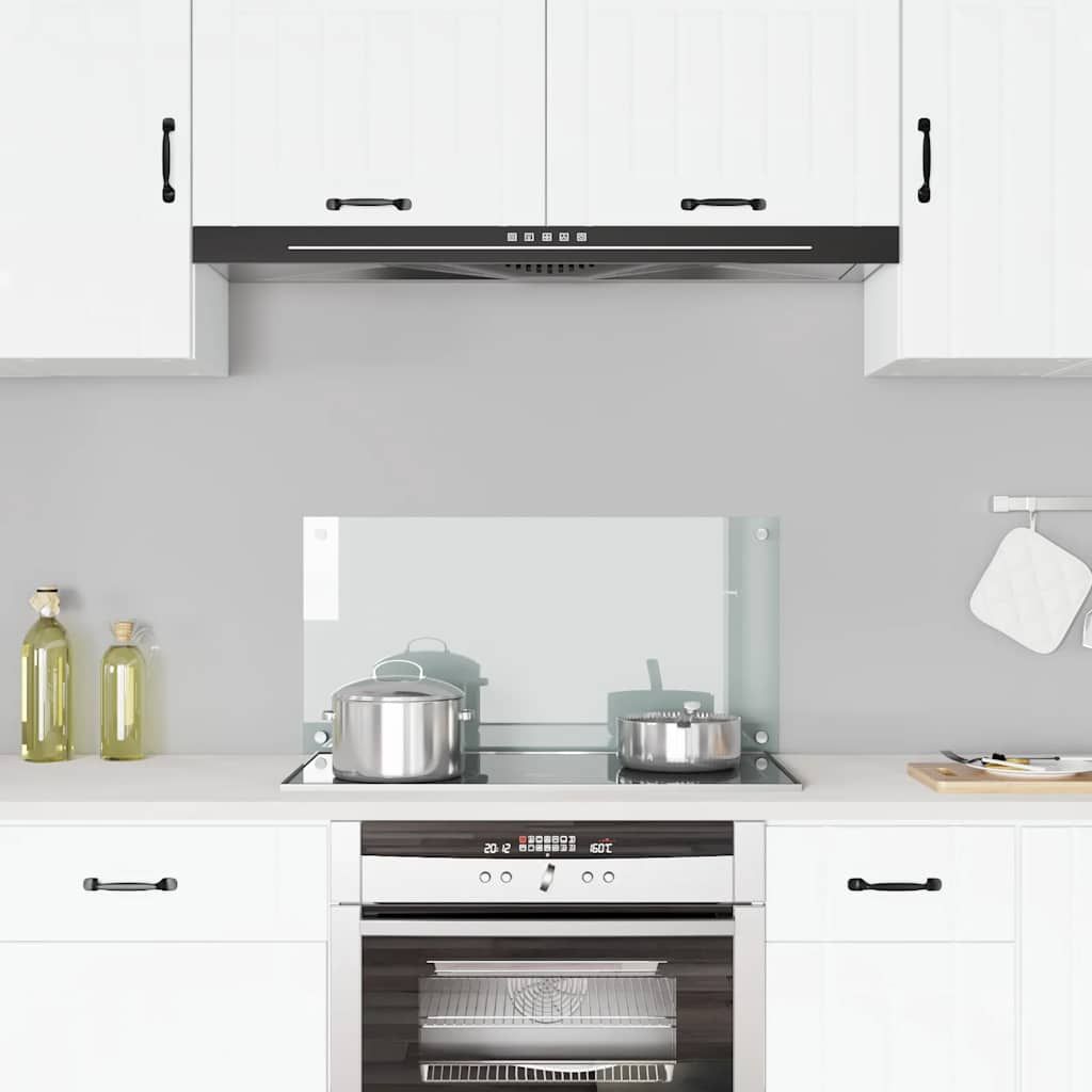 Paraschizzi per Cucina Trasparente 80x40 cm in Vetro Temperato vidaXL
