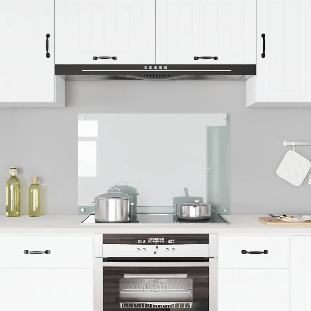 Paraschizzi per Cucina Trasparente 90x60 cm in Vetro Temperato vidaXL