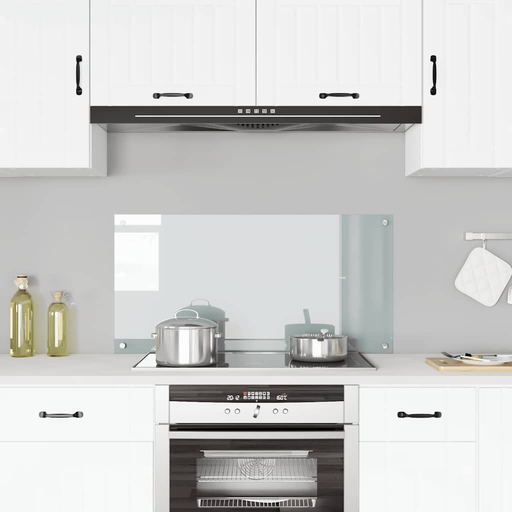 Paraschizzi per Cucina Trasparente 100x50 cm in Vetro Temperato vidaXL