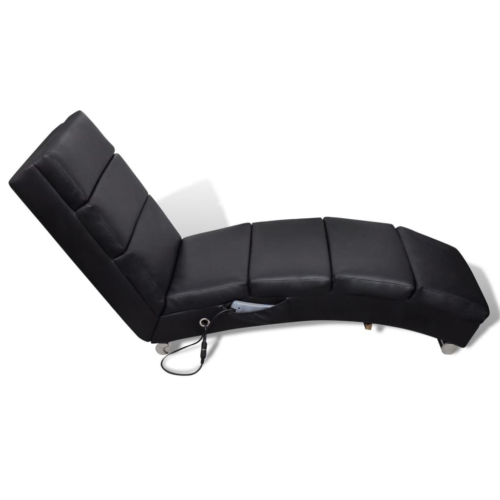 Lettino Massaggiante Nero in Similpelle vidaXL