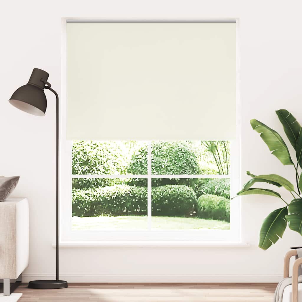 Tenda a rullo oscurante 144,4x230 cm Tessuto Larghezza 140 cm bianco sporco vidaXL