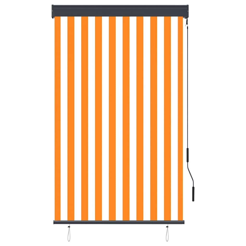 Tenda a Rullo per Esterni 100x250 cm Bianca e Arancione vidaXL