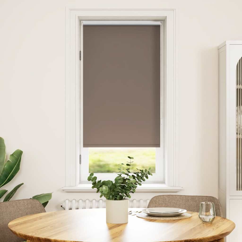Tenda a rullo oscurante 44,4x100 cm Tessuto Larghezza 40 cm Caffè vidaXL
