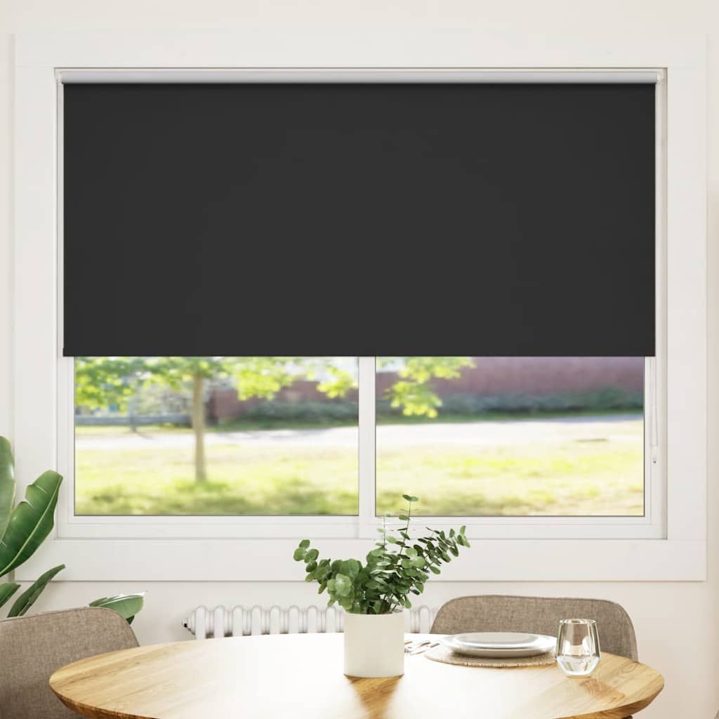 Tenda a rullo oscurante 164,4x175 cm Tessuto Larghezza 160 cm nero vidaXL