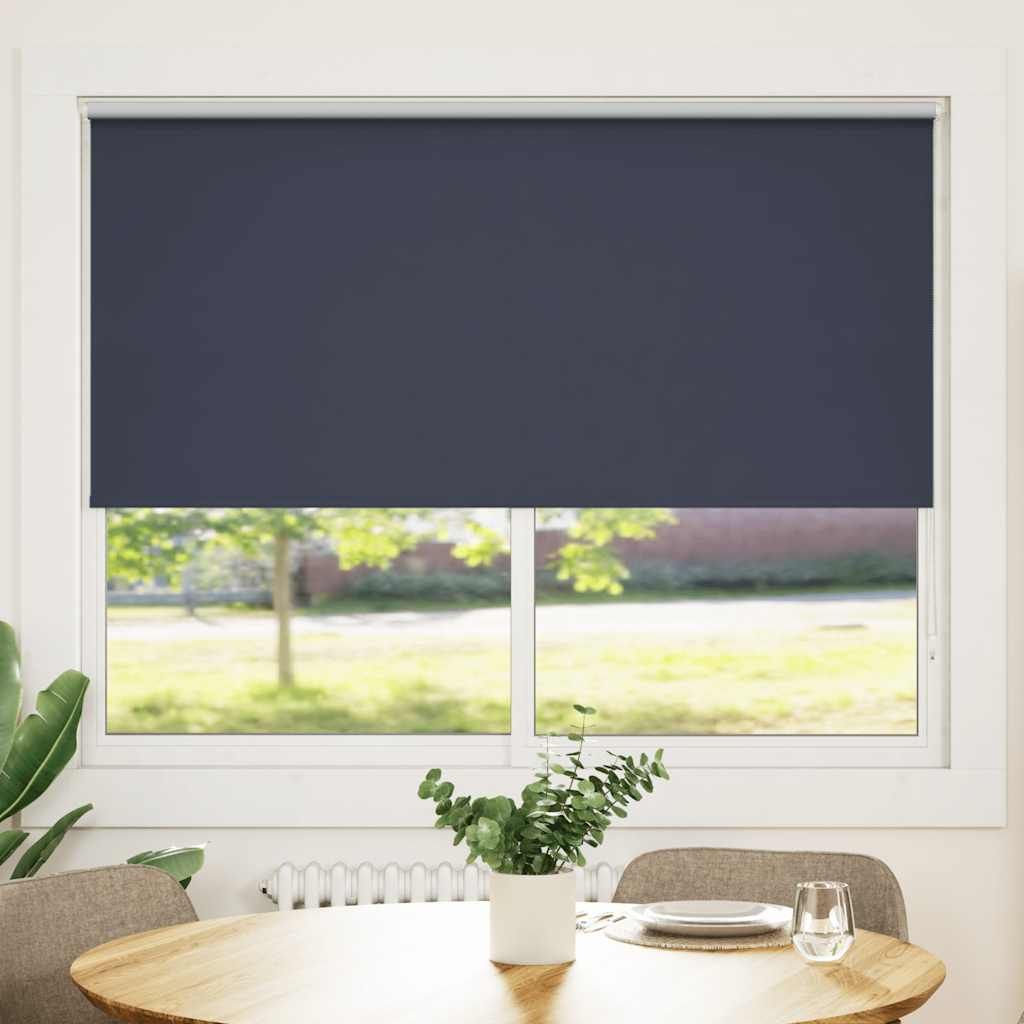 Tenda a rullo oscurante 164,4x175 cm Larghezza tessuto 160 cm blu marino vidaXL
