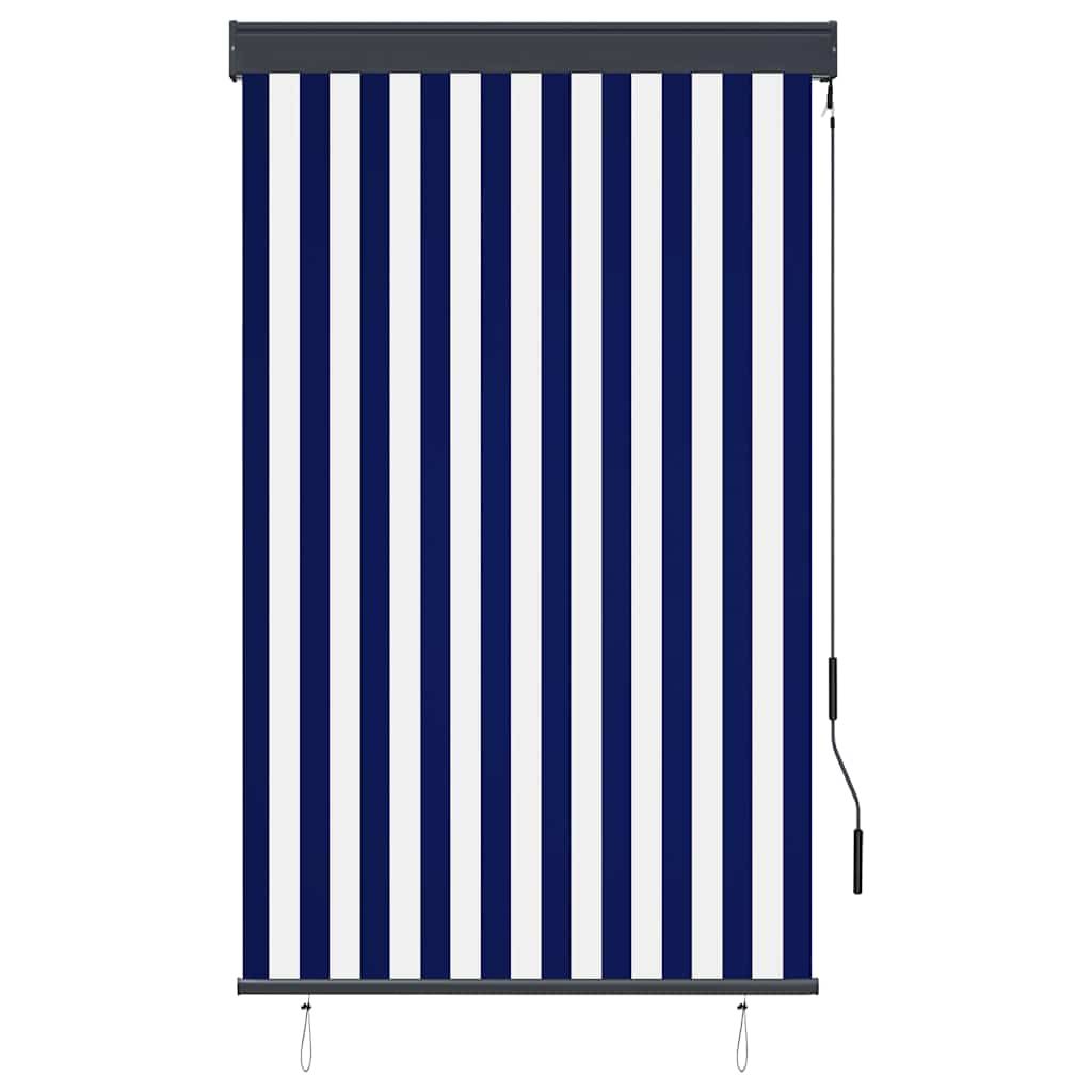 Tenda a Rullo per Esterni 100x250 cm Blu e Bianca vidaXL