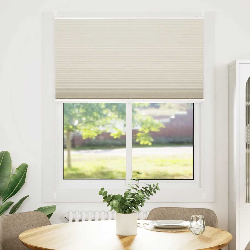 Tenda plissè 100x125cm Crema vidaXL