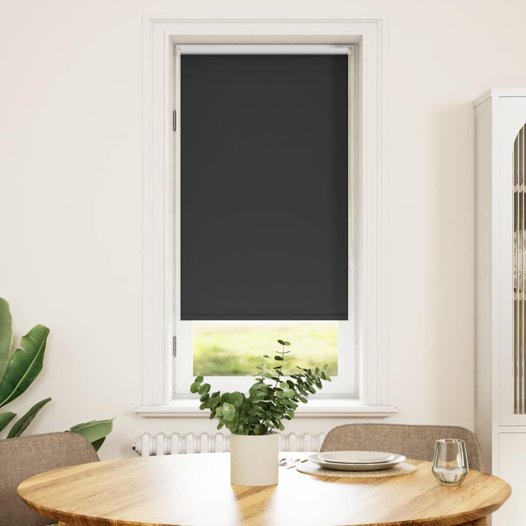 Tenda a rullo oscurante 44,4x100 cm Tessuto Larghezza 40 cm Nero vidaXL