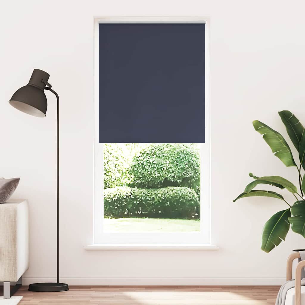 Tenda a rullo oscurante 124,4x230 cm Tessuto Larghezza 120 cm blu marino vidaXL