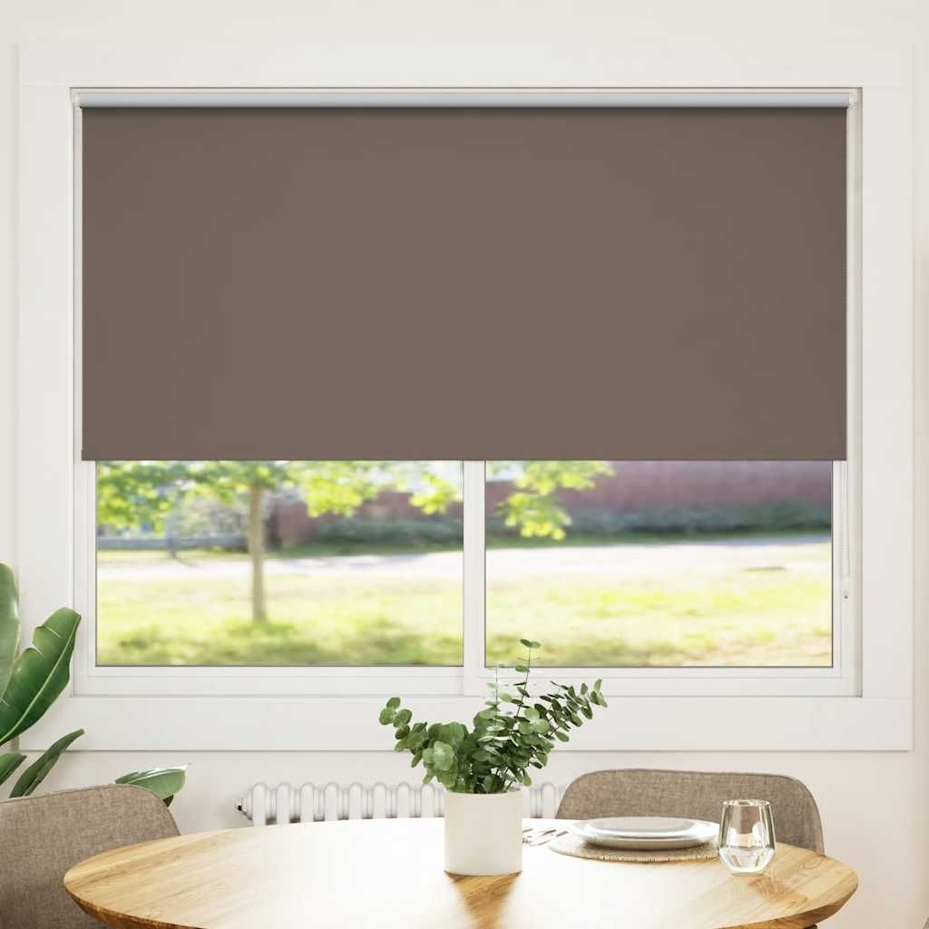 Tenda a rullo oscurante 144,4x175 cm Tessuto Larghezza 140 cm caffè vidaXL
