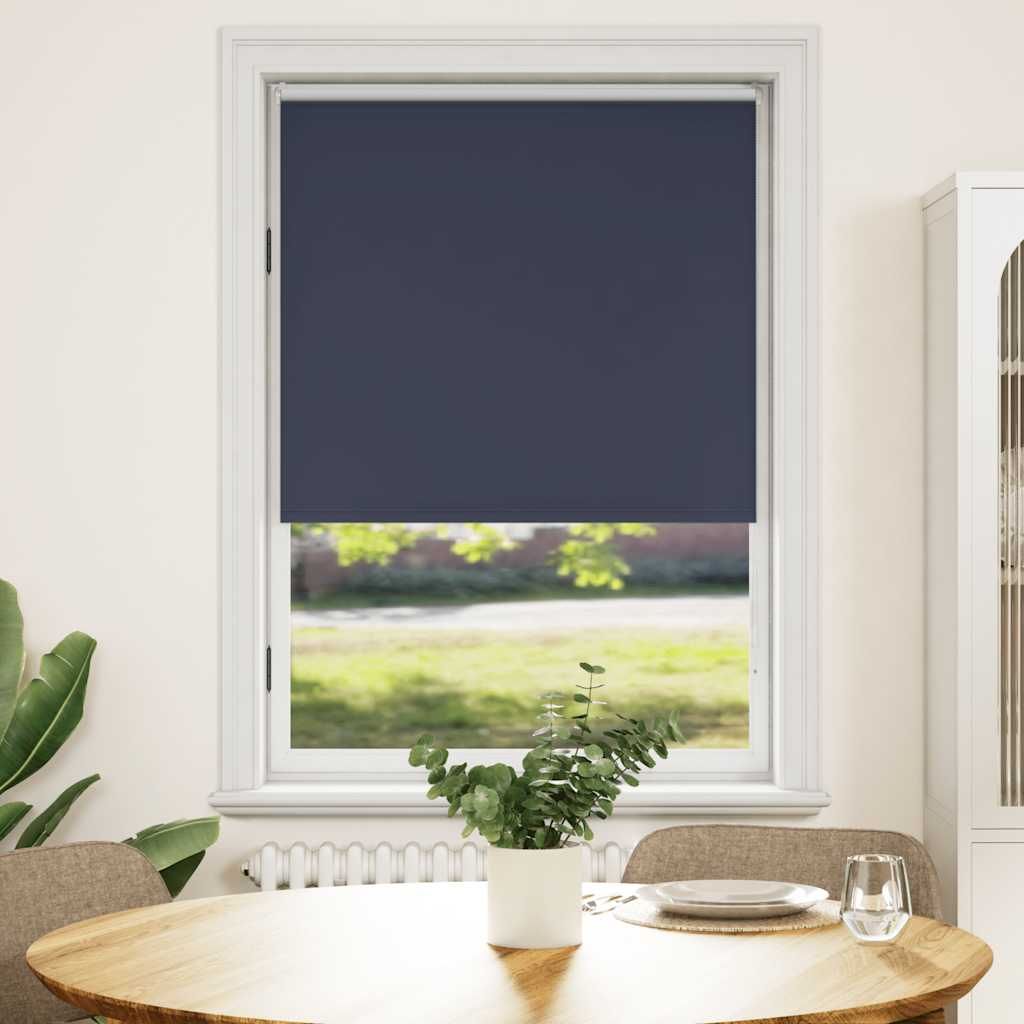 Tenda a rullo oscurante 124,4x175 cm Tessuto Larghezza 120 cm blu marino vidaXL