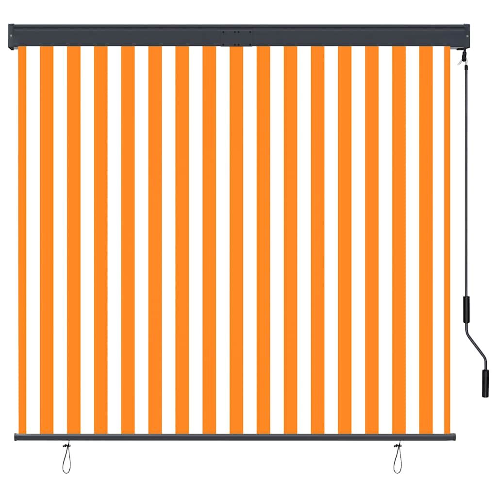 Tenda a Rullo per Esterni 160x250 cm Bianca e Arancione vidaXL