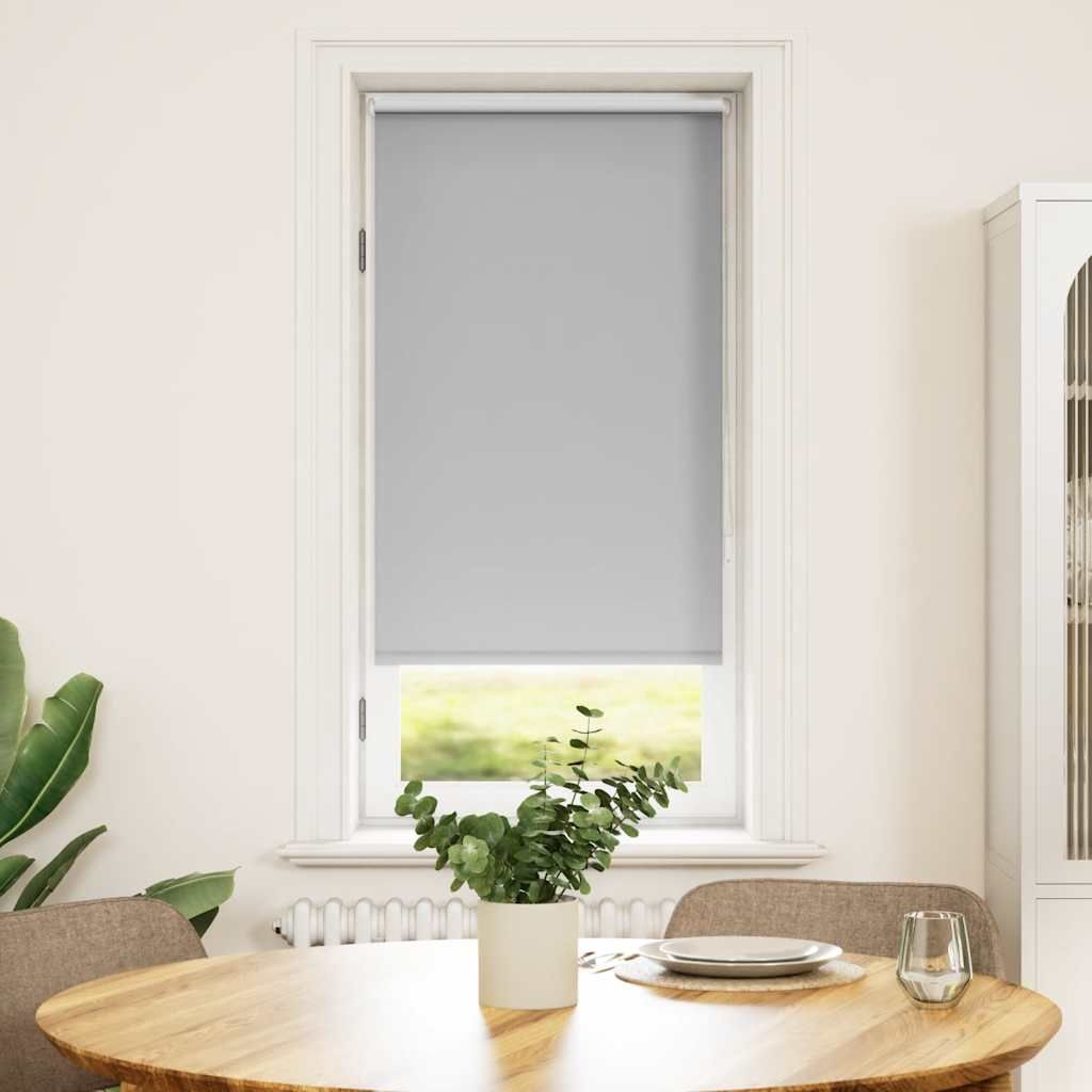 Tenda a rullo oscurante 44,4x100 cm Tessuto Larghezza 40 cm Grigio vidaXL