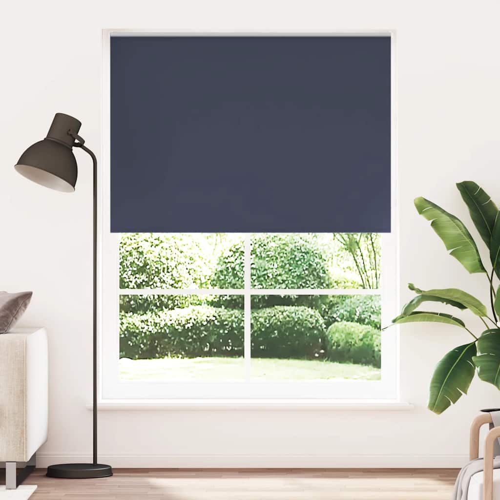 Tenda a rullo oscurante 144,4x230 cm Tessuto Larghezza 140 cm blu marino vidaXL